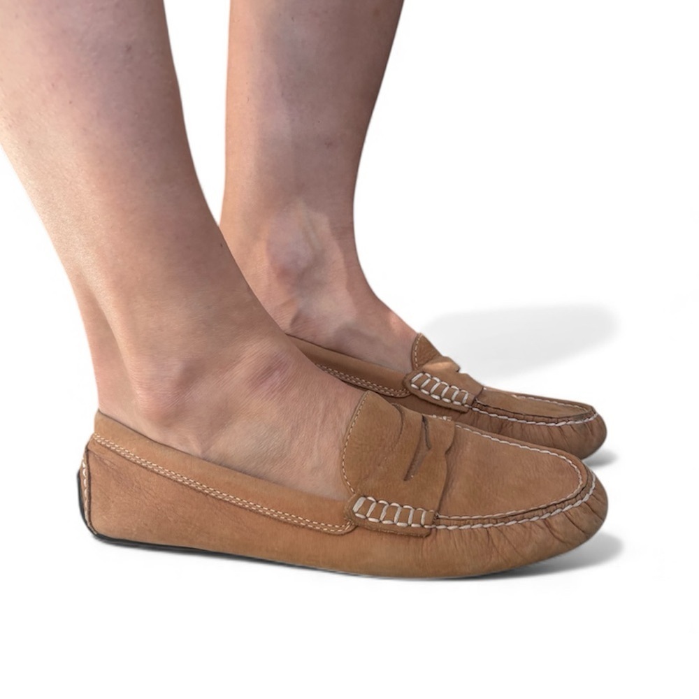 Lauren Ralph Lauren Camila Tan Leather Driving Moccasins
